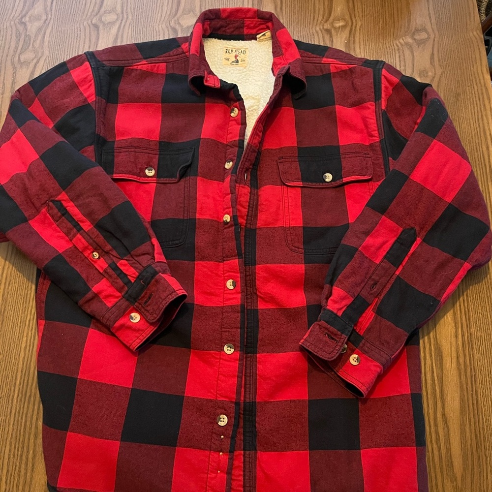 RedHead Red and Black Plaid Men's Shirt